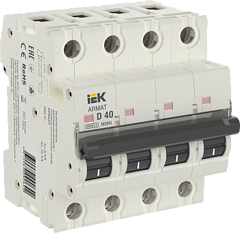 Автоматический выключательM06N 4P 40А 6кА х-ка D ARMAT IEK во Владивостоке