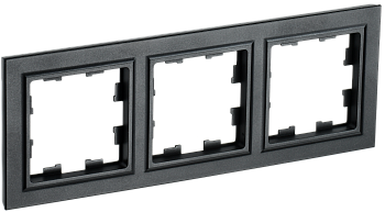 Рамка тройная BRITE IEK черная во Владивостоке