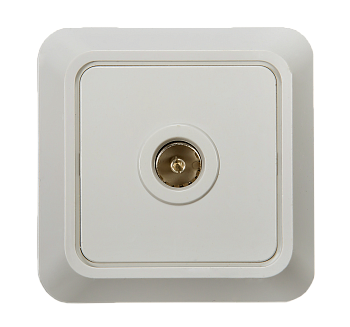 Розетка телевизионная BOLLETO белая накладная 7027 IN HOME во Владивостоке