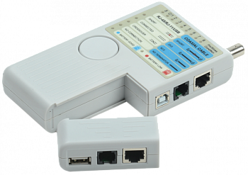 ITK Тестер для витой пары 4в1 RJ45/RJ11/BNC/USB с элементом питания во Владивостоке