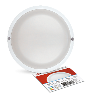 Светильник светодиодный герметичный СПП 1065-КРУГ 10Вт 6500К 900Лм IP65 115мм IN HOME во Владивостоке