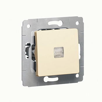 Выключатель одноклавишный CARIVA Legrand с подсветкой крем во Владивостоке