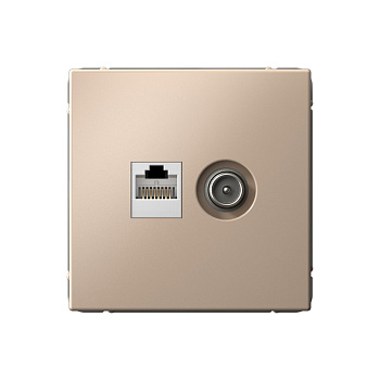 ARTGALLERY РОЗЕТКА двойная ТВ + компьютерная RJ45, кат. 5Е, ПЕСОЧНЫЙ во Владивостоке