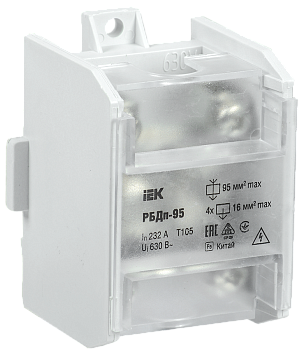 Блок распределительный проходной РБДп-95 232/100А DIN 1х95-4х16мм2 IEK во Владивостоке