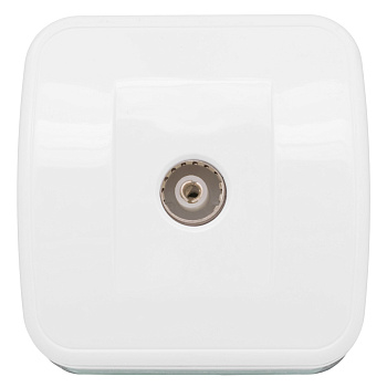 Минск Розетка TV 1-местная ОП 75Ом  5-862МГц белая  EKF Basic во Владивостоке