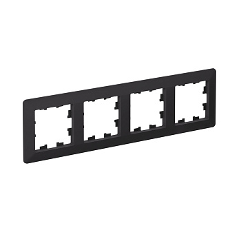 Рамка четырехместная AtlasDesign AIR SE КАРБОН/дымчатая черная во Владивостоке