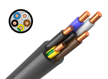 Кабель ВВГ нг(А)-LS 5х1,5 ок (N, PE) - 0,66кВ ГОСТ 31996-2012 Кабэкс во Владивостоке