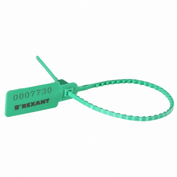 Пломба пластиковая номерная 255 мм зеленая REXANT во Владивостоке