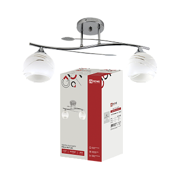 Люстра линейная под лампу AURA PERLA-2E27-LWC 2хЕ27 матовый плафон, хром IN HOME во Владивостоке