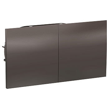 Розетка двойная AtlasDesign SE с заземлением со шторками со сдвижной крышкой в сборе мокко во Владивостоке