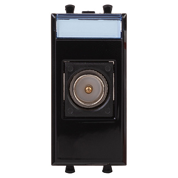 Розетка TV одиночная мод., Avanti "Черный квадрат", 1 модуль DKC во Владивостоке