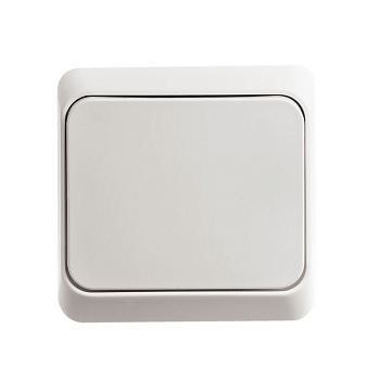 Выключатель одноклавишный ЭТЮД SE накладной белый  – купить розетки, рамки, выключатели оптом и в розницу  Выключатель одноклавишный ЭТЮД SE накладной белый во Владивостоке