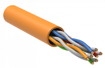 ITK Кабель связи витая пара U/UTP кат.5E 4x2х24AWG LSZH оранжевый 305м во Владивостоке