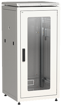 ITK Шкаф сетевой 19" LINEA N 24U 600х600 мм стеклянная передняя дверь серый во Владивостоке