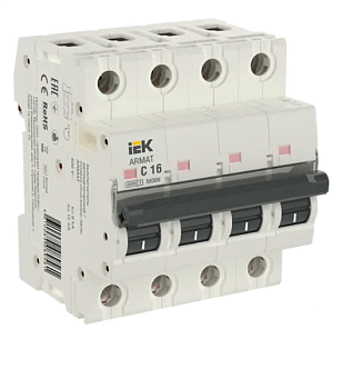 Автоматический выключатель M06N 4P 16А 6кА х-ка С ARMAT IEK во Владивостоке
