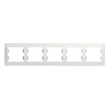 Рамка пятиместная Glossa SE белая во Владивостоке