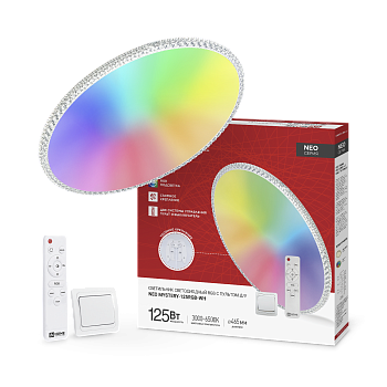 Светильник светодиодный NEO MYSTERY-125RGB-WH 125Вт 230В 3000-6500K 10000Лм 465x70мм пульт ДУ белый IN HOME во Владивостоке
