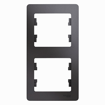 Рамка двойная Glossa SE графит вертикальная во Владивостоке