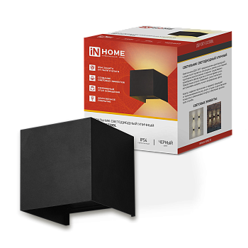 Светильник уличный светодиодный ДБУ DOT-S12B 12Вт 3000К IP54 квадратный черный IN HOME во Владивостоке