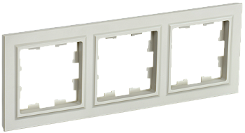 Рамка тройная BRITE IEK бежевая во Владивостоке