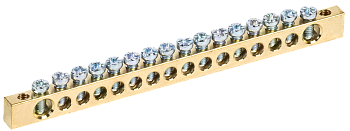 Шина PEN "земля-ноль" 6х9мм 16/2 (16групп/креп по краям) IEK во Владивостоке