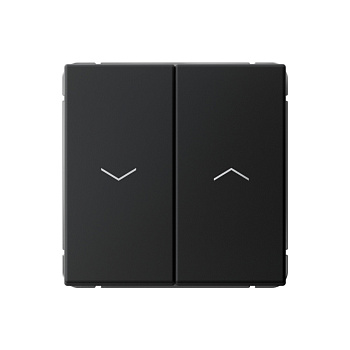 ARTGALLERY 2-клавишный ВЫКЛЮЧАТЕЛЬ ДЛЯ ЖАЛЮЗИ, 2х сх.4, 10А, механизм, КАРБОН во Владивостоке