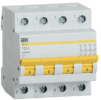 Выключатель нагрузки (мини-рубильник) ВН-32 4Р 125А IEK во Владивостоке
