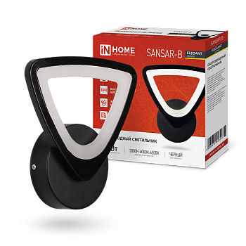 Светильник светодиодный ELEGANT SANSAR-B 15Вт 230В 3000-6500K 1050Лм STEP COLOR черный IN HOME  – купить кабель и провод оптом и в розницу  Светильник светодиодный ELEGANT SANSAR-B 15Вт 230В 3000-6500K 1050Лм STEP COLOR черный IN HOME во Владивостоке