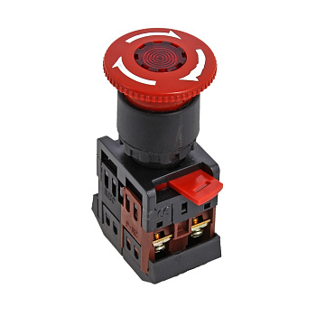 Кнопка ANE-22 поворотная c блокировкой и подстветкой NO+NC Грибок EKF PROxima во Владивостоке