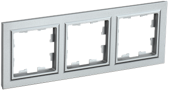 Рамка тройная BRITE IEK алюминий во Владивостоке