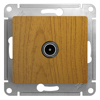 Розетка телевизионная проходная 4DB GLOSSA Schneider Electric дуб во Владивостоке