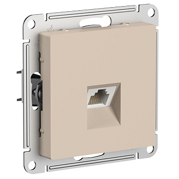 Розетка компьютерная AtlasDesign SE RJ45 песочная во Владивостоке