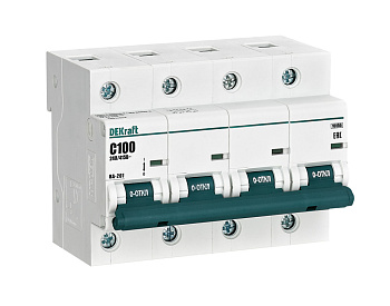Автоматический выключатель DEKraft ВА-201 4Р 100А 10кА х-ка С во Владивостоке