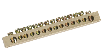 Шина PEN "земля-ноль" 8х12мм 4/2 (4группы/креп по краям)IEK во Владивостоке