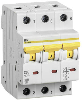 Автоматический выключатель ВА47-60M 3Р 63А 6кА характеристика С IEK во Владивостоке