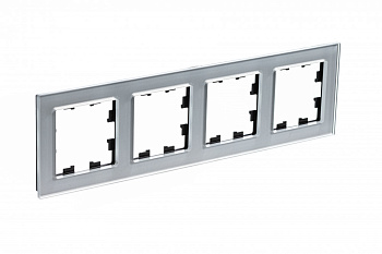 Рамка четырехместная AtlasDesign Nature SE стекло алюминий во Владивостоке