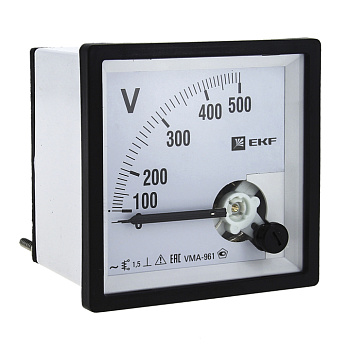 Вольтметр VMA-961 аналоговый на панель (96х96) квадратный вырез 300В прямое подключение EKF PROxima во Владивостоке