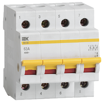Выключатель нагрузки (мини-рубильник) ВН-32 4Р 63А IEK во Владивостоке