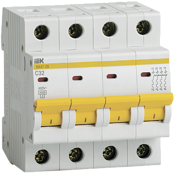 Автоматический выключатель ВА47-29 4P 32А 4,5кА характеристика С IEK во Владивостоке