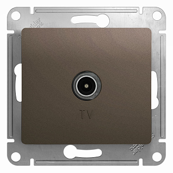 Розетка телевизионная GLOSSA Schneider Electric шоколад во Владивостоке