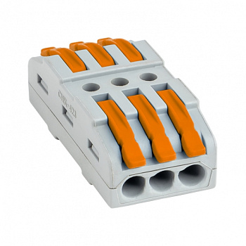 Строительно-монтажная клемма СМК 222-423 проходная 3 полюса 0,08-4мм2 (25шт.) EKF PROxima во Владивостоке