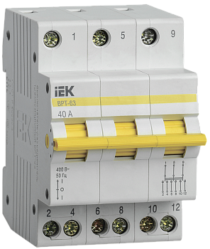 Выключатель-разъединитель трехпозиционный ВРТ-63 3P 40А IEK во Владивостоке