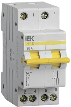 Выключатель-разъединитель трехпозиционный ВРТ-63 2P 16А IEK во Владивостоке