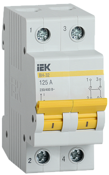 Выключатель нагрузки (мини-рубильник) ВН-32 2Р 125А IEK во Владивостоке