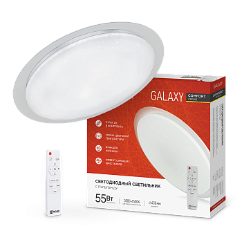 Светильник светодиодный COMFORT GALAXY 55Вт 230В 3000-6500K 4400Лм 455x65мм с пультом ДУ IN HOME  – купить кабель и провод оптом и в розницу  Светильник светодиодный COMFORT GALAXY 55Вт 230В 3000-6500K 4400Лм 455x65мм с пультом ДУ IN HOME во Владивостоке