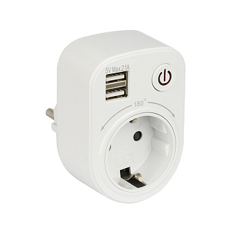 Розеточный блок SB-01 EKF PROxima (розетка 2P+E 16А, 2 USB разъема 5V 2,1A) во Владивостоке