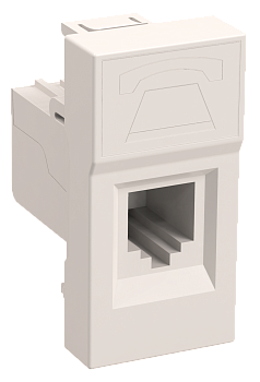 Розетка информационная RJ-45 UTP кат.5e на 1 модуль Праймер IEK белая  – купить гофру, лоток и кабель-каналы оптом и в розницу  Розетка информационная RJ-45 UTP кат.5e на 1 модуль Праймер IEK белая во Владивостоке