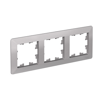 Рамка тройная AtlasDesign AIR SE алюминий/дымчатая черная во Владивостоке