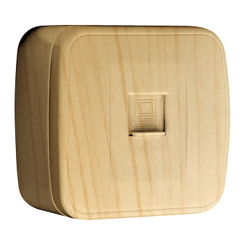 Розетка RJ-45 1-местная ОП Минск, 1А, 120В, светлое дерево EKF во Владивостоке