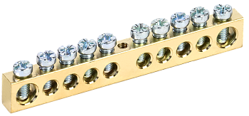 Шина PEN "земля-ноль" 8х12мм 10/1 (10групп/креп по цент) IEK во Владивостоке